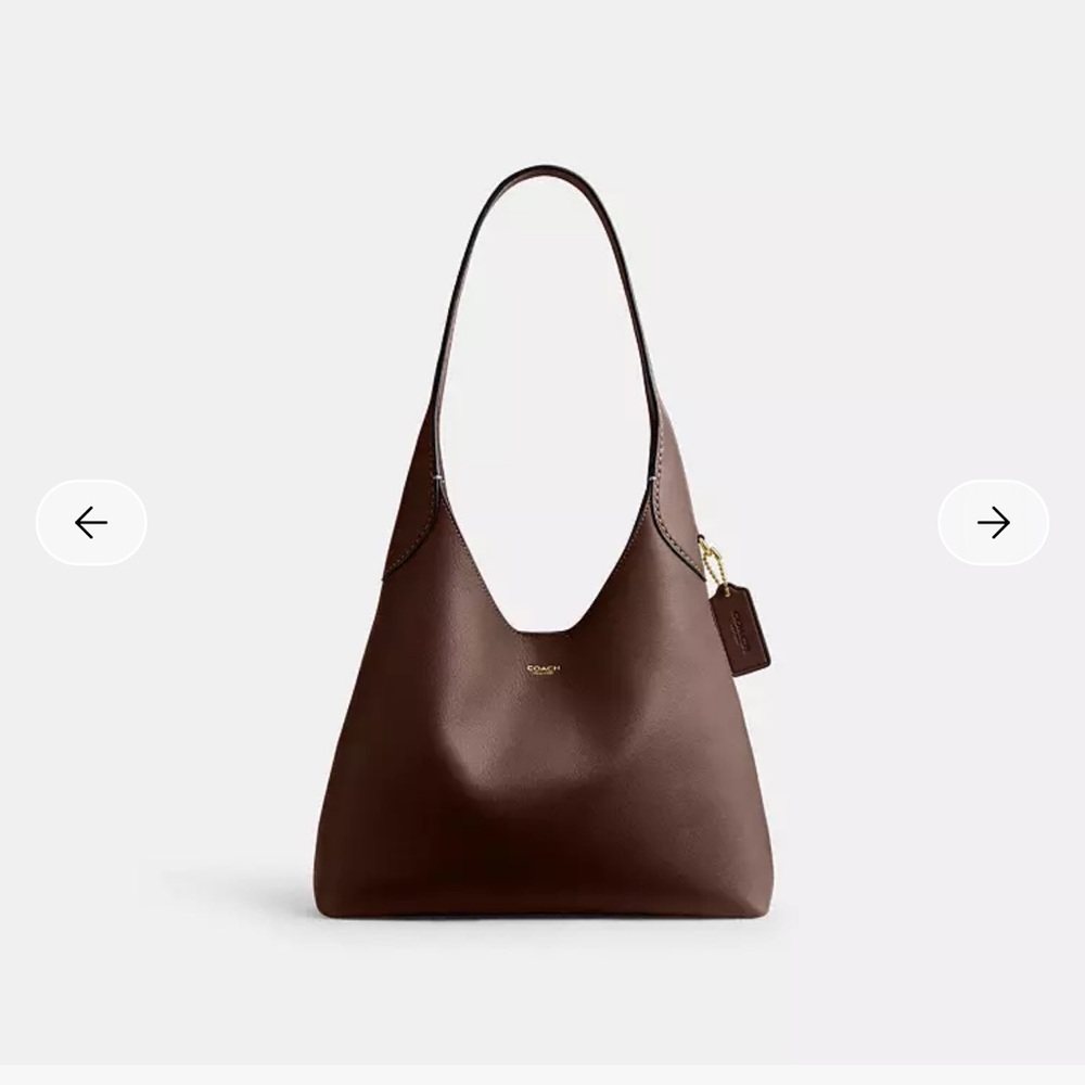 Coach Brooklyn 28 Dark Brown Leather Shoulder Bag